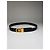 Céline Vintage Celine Carriage Logo Leather Belt Black Gold c. 1980s - view 5