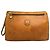 Triomphe Céline Clutch Vintage Celine in pelle martellata c. 1990 Tan Gold Cammello