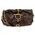 Bolsa de ombro Marni em couro marrom com ferragens douradas