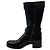 Botas Moto con Cinturón de Piel Negra Prada Negro - vista 3