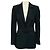 Veronica Beard Black Two Button Crepe Blazer with Belt