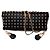 Clutch Thomas Wylde Black Day of the Dead Punk Leather Rose Gold Skull Stud Nero