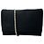 Bolsa de noite Givenchy em cetim preto com alça de corrente adornada com cristais