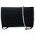 Bolsa de noite Givenchy em cetim preto com alça de corrente adornada com cristais - vista 3