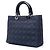 Autre Marque Borsa Lady Dior Satchel Large in denim blu Cannage - vista 2