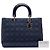 Autre Marque Borsa Lady Dior Satchel Large in denim blu Cannage - vista 7