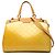 Louis Vuitton Monogram Vernis Brea MM Satchel Gelb