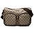 Borsa a tracolla Gucci GG Supreme con doppia tasca Beige