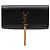 Autre Marque Clutch Saint Laurent Kate con nappa in pelle Grain de Poudre monogrammata nera Nero