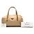 Borsa Boston Prada in Tessuto con rifiniture in Saffiano Beige - vista 7