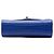 Borsa a tracolla Chanel Small Studded Chevron Calfskin Envelope Double Flap Blu - vista 3