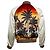 Autre Marque Saint Laurent, Palm tree Bomber Teddy Jacke in Orange Golden - Ansicht 2