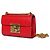 Padlock Gucci, borsa con lucchetto stampata GG in pelle rossa Rosso