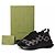Gucci, sneaker in mesh con applicazioni di strass GG run Nero - vista 7