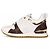 Louis Vuitton, sneaker Run away in pelle e canvas Marrone Bianco D'oro - vista 2