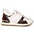 Louis Vuitton, sneaker Run away in pelle e canvas Marrone Bianco D'oro - vista 4