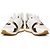 Louis Vuitton, sneaker Run away in pelle e canvas Marrone Bianco D'oro - vista 6