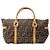 Borsa FENDI in tela Zucca e pelle marrone