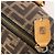 Borsa FENDI in tela Zucca e pelle marrone - vista 8