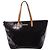 Borsa a tracolla Louis Vuitton Bellevue GM in pelle Vernis Burgundy M93589 Bordò