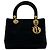 Borsa a mano Christian Dior Lady Dior nera Nero