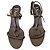 Sandali Christian Dior 'D' Charm con Cristalli Marrone