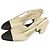 Chanel Bicolor Slingback-Pumps Beige und Schwarz Leder