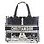 Borsa a mano Christian Dior Paris Book Tote Medium Nero Bianco