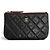 Pouch piccola con zip Classic Small in pelle Caviar Chanel Nero