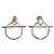 Hermès Hermes Pink Gold Stecker-Ohrringe Golden