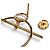 Hermès Hermes Pink Gold Stecker-Ohrringe Golden - Ansicht 5