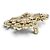 Broche de strass CHANEL C22B Coco Mark Prata Rosa - vista 4