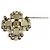 Broche de strass CHANEL C22B Coco Mark Prata Rosa - vista 5