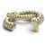 Broche Chanel Coco Mark con strass y perlas falsas Dorado - vista 4