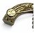 Broche Chanel Coco Mark con strass y perlas falsas Dorado - vista 6