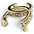Broche Chanel Coco Mark avec strass Doré - vue 4