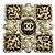Broche Quadrada Chanel L24S Coco Mark em Pérolas Eco e Strass Preto Branco Dourado