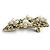 Broche Quadrada Chanel L24S Coco Mark em Pérolas Eco e Strass Preto Branco Dourado - vista 3