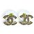 Brincos Chanel Coco Mark com strass Dourado