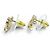 Brincos Chanel Coco Mark com strass Dourado - vista 3