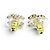 Brincos Chanel Coco Mark com strass Dourado - vista 4