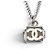 Collana Chanel B25C CC Logo Crystal Cube Argento