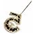 Broche de couro com strass Chanel B23P No.5 Coco Mark Preto Dourado - vista 4