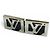 Abotoaduras quadradas Louis Vuitton Wood LV Initial Marrom Prata