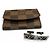 Abotoaduras quadradas Louis Vuitton Wood LV Initial Marrom Prata - vista 2