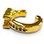 Céline Ear cuff Celine Triomphe Sparkle D'oro - vista 3