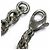 Autre Marque Collana Choker Tiffany 925 Round Link Circle Donut Chain - vista 5