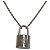 Colar com Pendente Lockit Louis Vuitton Prateado Prata
