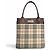 Burberry Vintage Logo Plate Mini Tote Bag Braun Beige