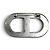 Hermès Broche de cuero Hermes Chaine d'Ancre Negro Plata - vista 3